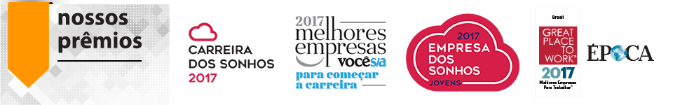 Prêmios: Carreira dos Sonhos 2017, Melhores empresas Você S/A para começar a carreira, 2017 Empresa dos sonhos Jovens, Great Place to work 2017.